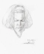 Cecilia, punta d'argento su carta preparata, 21x15cm, 2011
